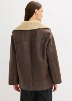 Jacke aus Lammfellimitat