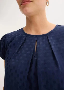 Jaquard-Kleid mit eingelegten falten