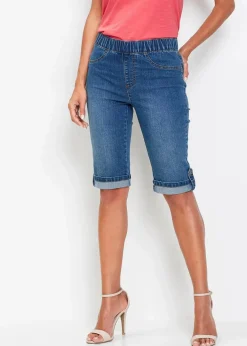 Jeans Bermuda Mid Waist, Bequembund