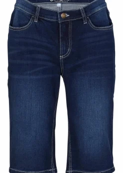 Jeans Bermuda Mid Waist, Stretch