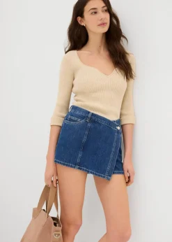 Jeans Hosenrock, Mid Waist