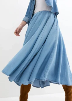 Jeans Rock, High Waist, Bequembund