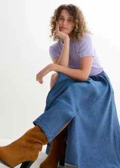 Jeans Rock, High Waist, Bequembund