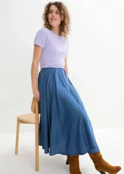 Jeans Rock, High Waist, Bequembund