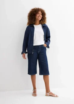Jeans-Bermuda Mid Waist, Low Stretch