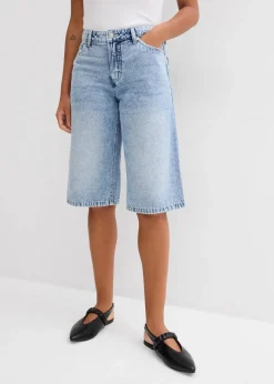 Jeans-Bermuda Mid Waist, Low Stretch
