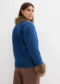 Jeansjacke, leicht wattiert