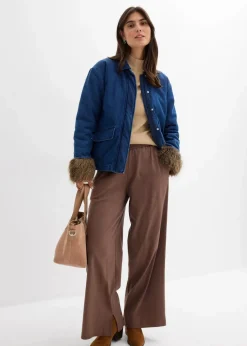 Jeansjacke, leicht wattiert