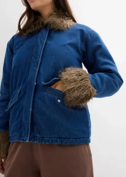 Jeansjacke, leicht wattiert