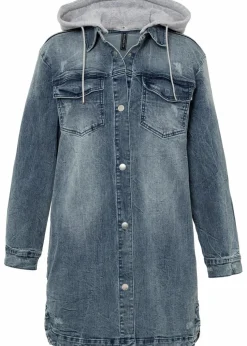 Jeansjacke mit Kapuze