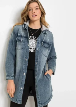 Jeansjacke mit Kapuze