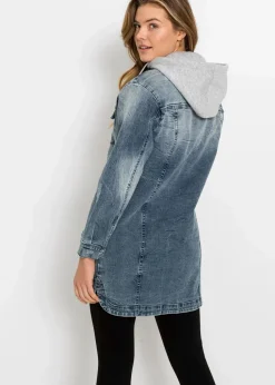 Jeansjacke mit Kapuze