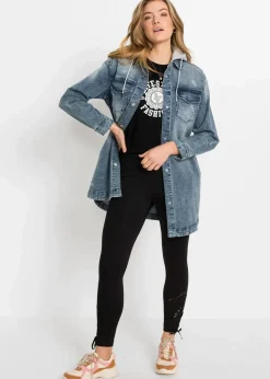 Jeansjacke mit Kapuze