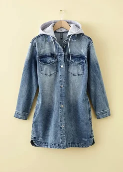Jeansjacke mit Kapuze