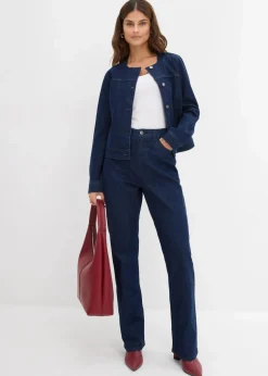 Jeansjacke mit Strass