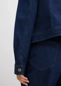 Jeansjacke mit Strass