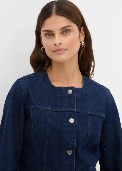 Jeansjacke mit Strass