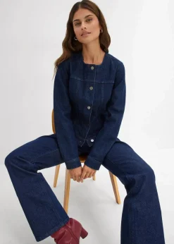 Jeansjacke mit Strass