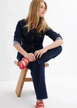 Jeansjacke, tailliert, mit Baumwolle