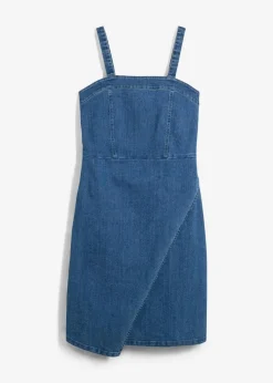 Jeanskleid in Wickeloptik