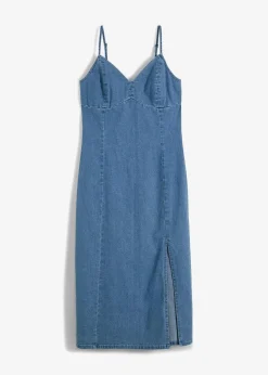 Jeanskleid mit Schlitz
