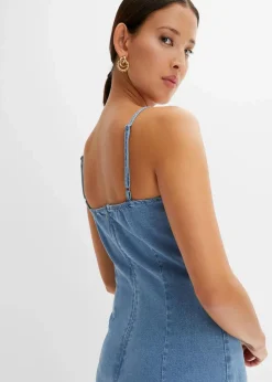 Jeanskleid mit Schlitz