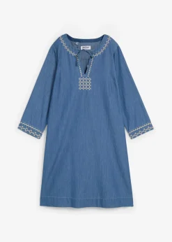 Jeanskleid mit Stickerei