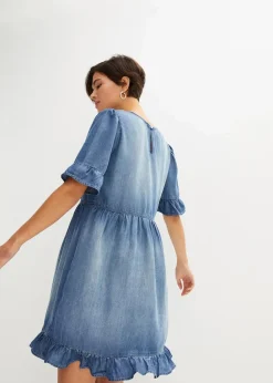 Jeanskleid mit Volants