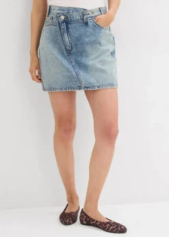 Jeansrock mit asymmetrischem Bund