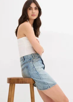 Jeansrock mit asymmetrischem Bund