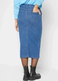 Jeansrock mit Schlitz