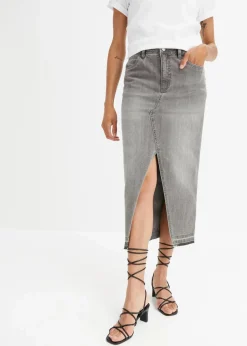 Jeansrock mit Schlitz