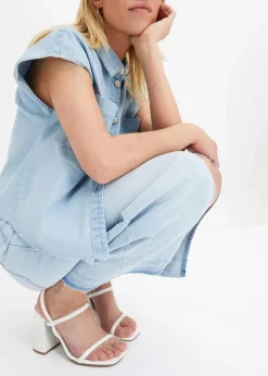 Jeansrock mit Schlitz