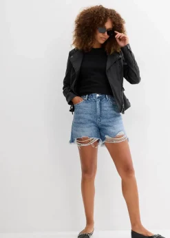 Jeans-Shorts High Waist, Low Stretch