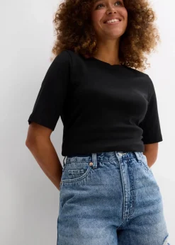 Jeans-Shorts High Waist, Low Stretch