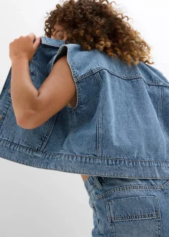 Jeansweste aus Baumwolle