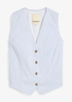 Jeansweste, gestreift