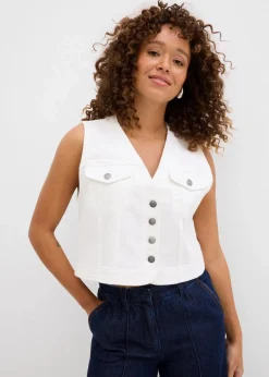 Jeansweste mit Stretch