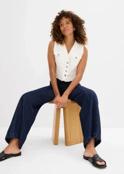 Jeansweste mit Stretch