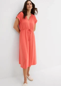 Jersey Kleid aus fließendem Viskose-Mix