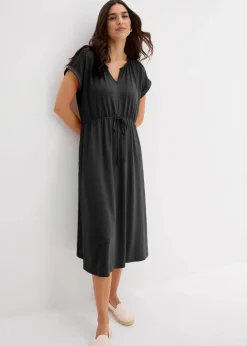Jersey Kleid aus fließendem Viskose-Mix