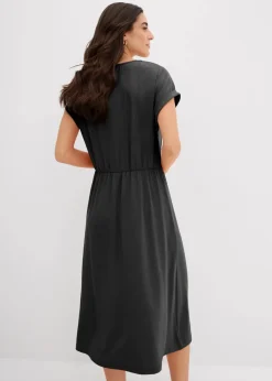 Jersey Kleid aus fließendem Viskose-Mix