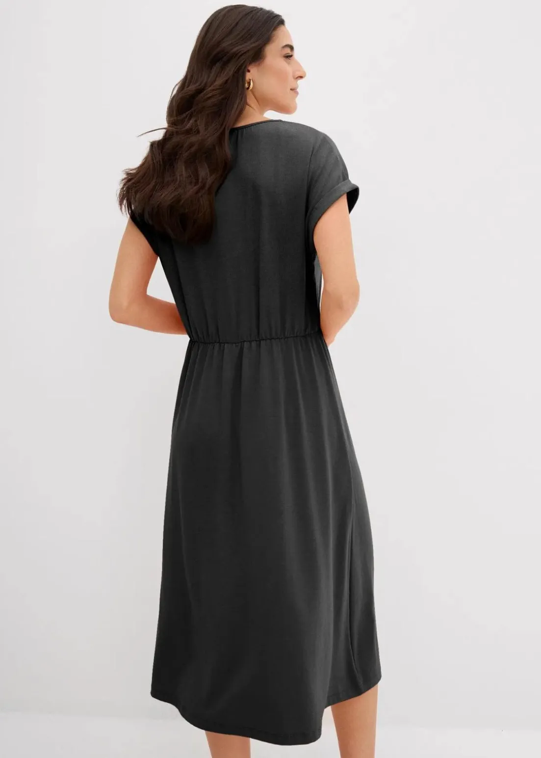 Jersey Kleid aus fließendem Viskose-Mix