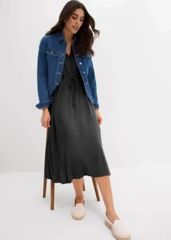 Jersey Kleid aus fließendem Viskose-Mix