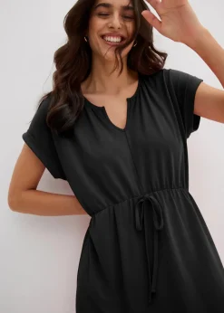 Jersey Kleid aus fließendem Viskose-Mix