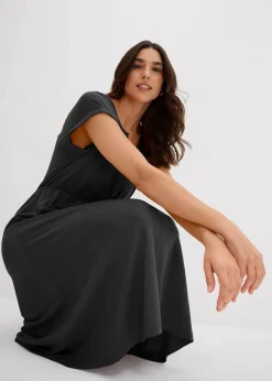 Jersey Kleid aus fließendem Viskose-Mix