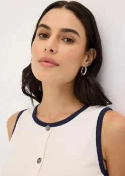 Jersey Tanktop mit Kontrastblende