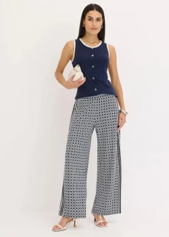 Jersey Tanktop mit Kontrastblende