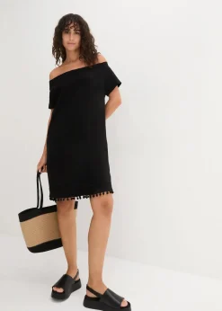 Jersey-Carmenkleid aus reiner Baumwolle