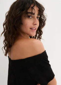 Jersey-Carmenkleid aus reiner Baumwolle